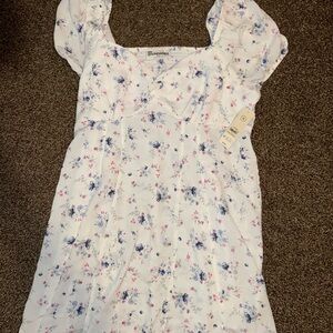 No Boundaries Blue and Purple Puff Sleeve Sundress